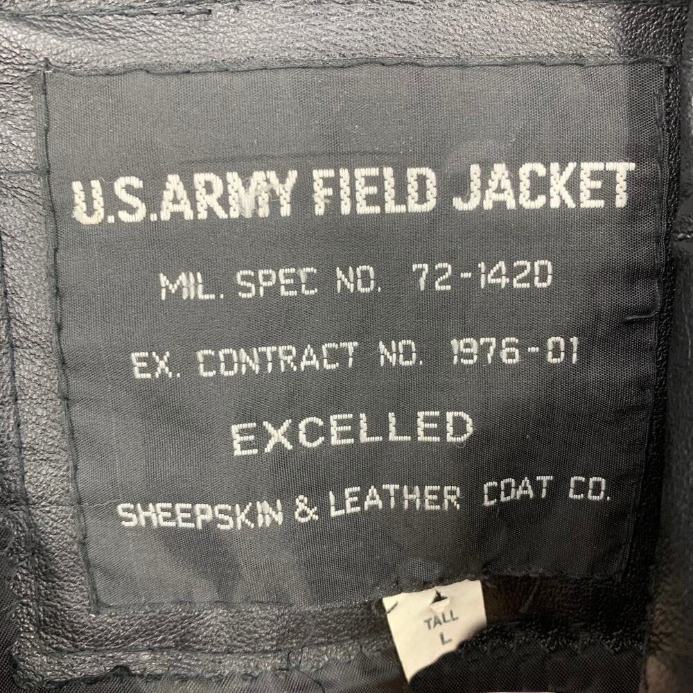 Vintage 1970's Excelled U.S. Army Leather Field Jacket 72-1420 Sz LT Vietnam Era - Picture 6 of 9